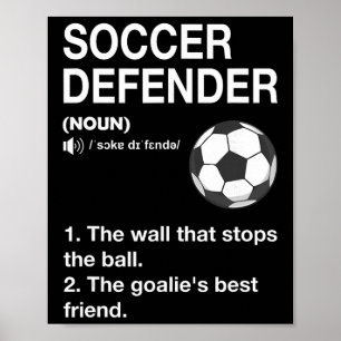 Fußballverteidiger Definition Fußballspieler Fußby Poster