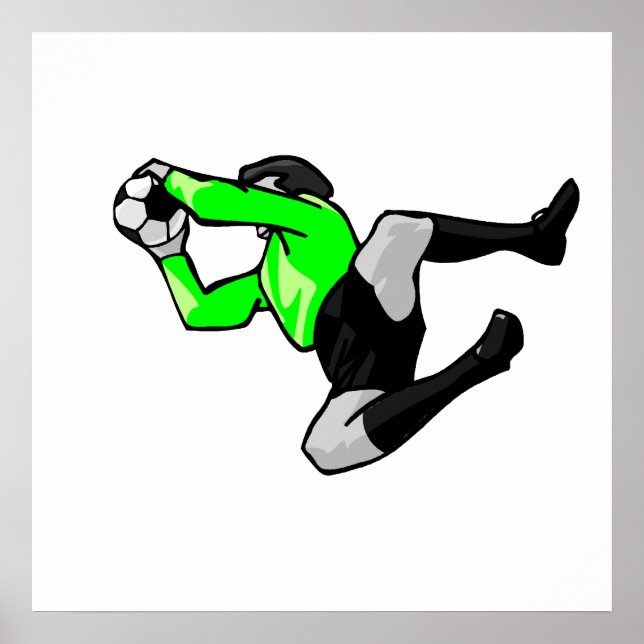 Fußballziege rette Grafik Poster (Vorne)