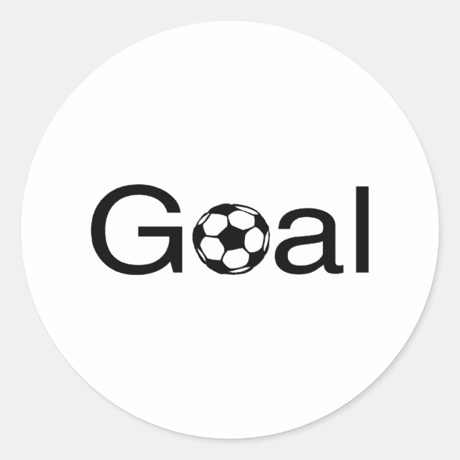 Fußballziel Runder Aufkleber (Vorderseite)