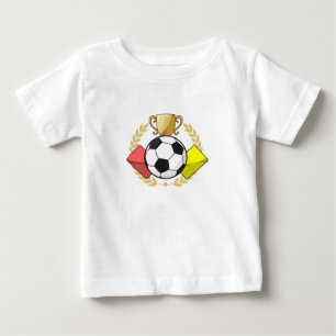 Fußbodenrote und gelbe Karte Trophäe Baby T-shirt