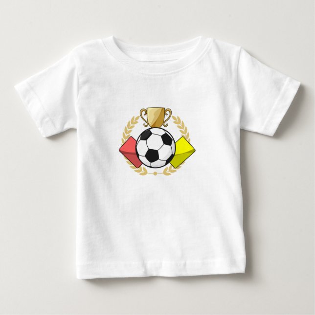 Fußbodenrote und gelbe Karte Trophäe Baby T-shirt (Vorderseite)