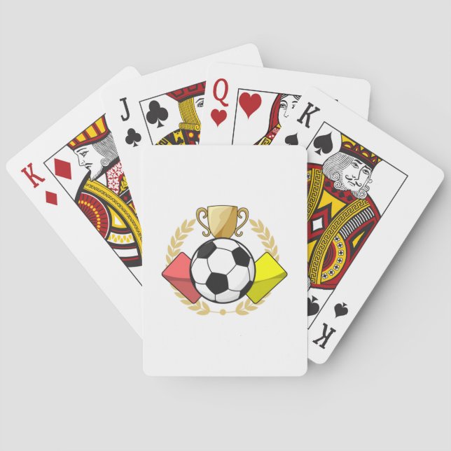 Fußbodenrote und gelbe Karte Trophäe Spielkarten (Rückseite)
