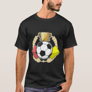 Fußbodenrote und gelbe Karte Trophäe T-Shirt