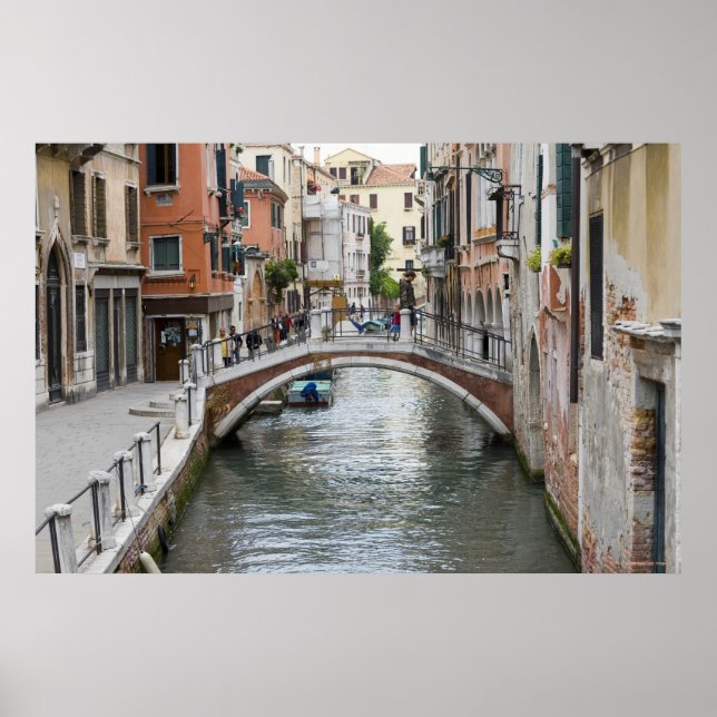 Fußbrücke in Venedig Poster (Vorne)