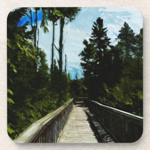 Fußbrücke über den Kanadischen Canyon Untersetzer