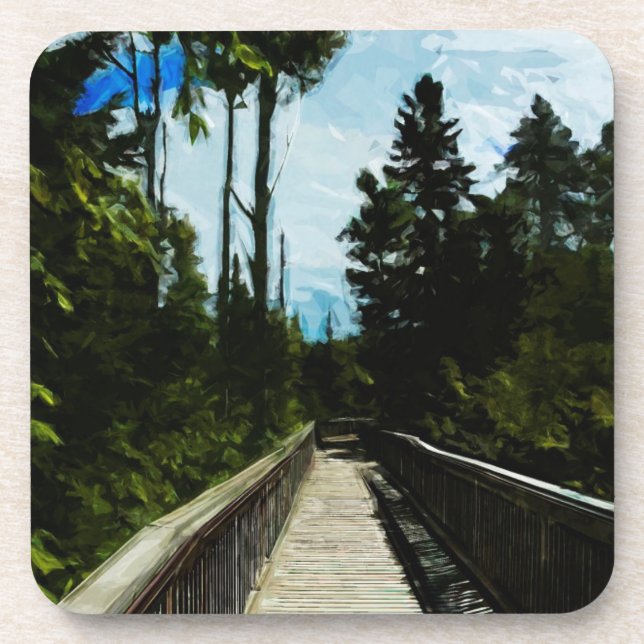 Fußbrücke über den Kanadischen Canyon Untersetzer (Vorderseite)