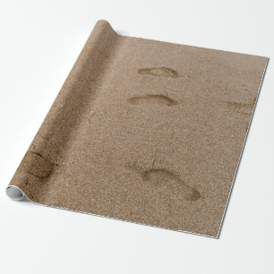 Fußdruck direkt am Meer Geschenkpapier
