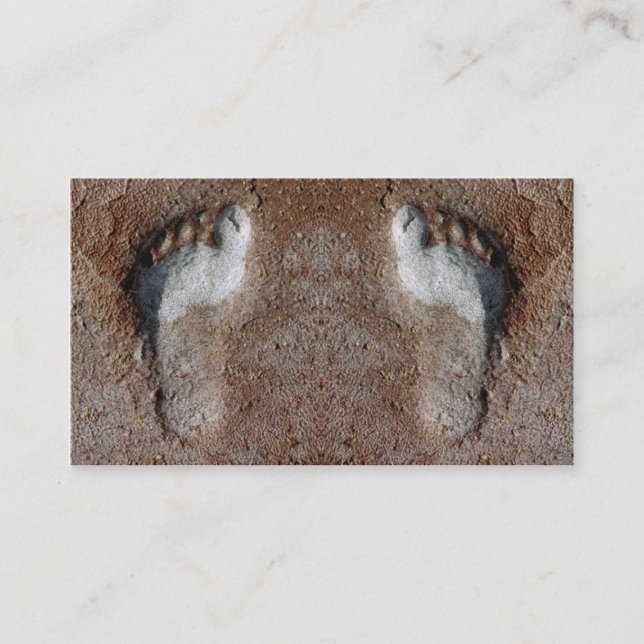 Fußdrucke Visitenkarte (Vorderseite)