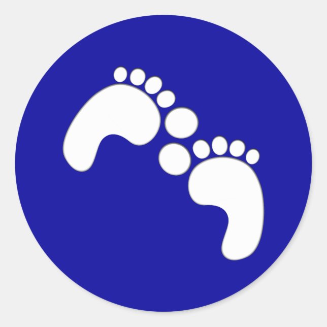 Füsse Fussspuren feet footprints Runder Aufkleber (Vorderseite)