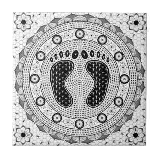 Füße Mandala- Fliese