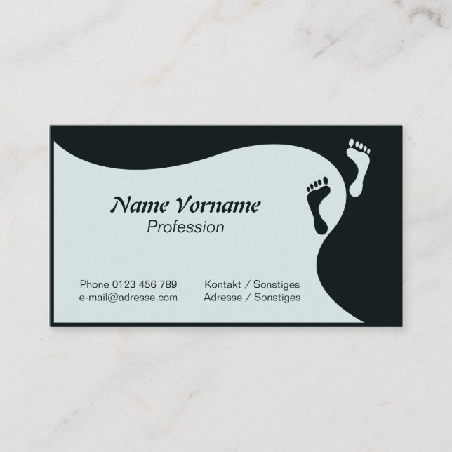 Füße Visitenkarte (Vorderseite)