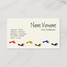 Füße Visitenkarte