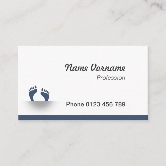 Füsse Visitenkarte (Vorderseite)