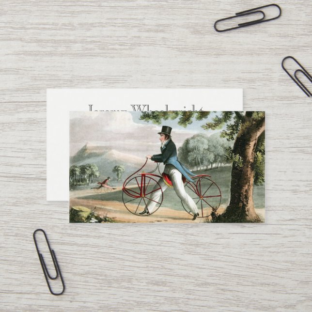 FußgängerHobbyhorse Vintage Fahrrad-Gewohnheit Visitenkarte (Vorderseite/Rückseite Beispiel)