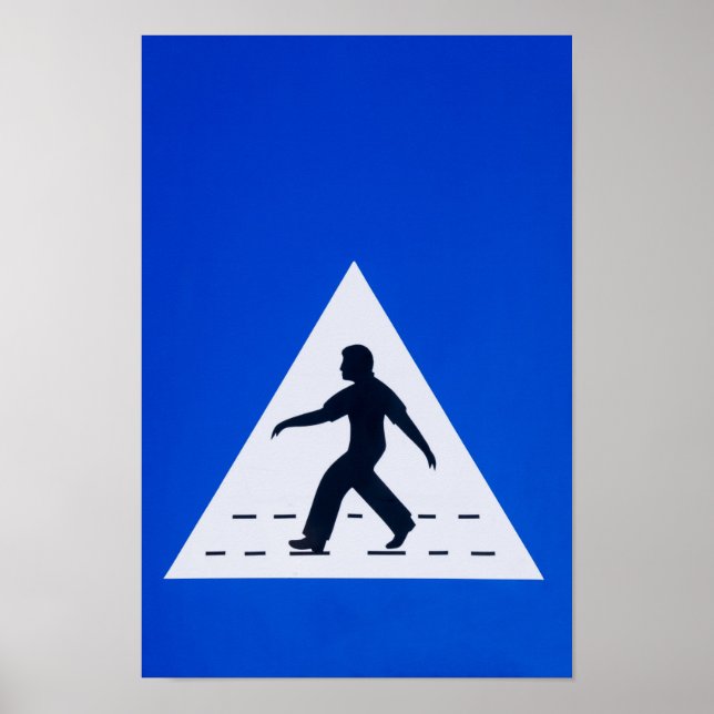 Fußgängerübergangsschild in Omani - Muscat, Oman Poster (Vorne)