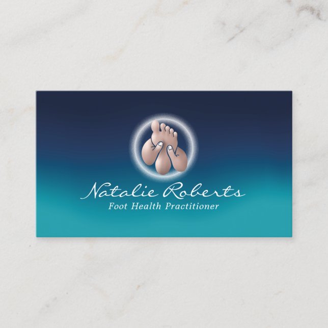 Fußmassage Reflexzonenmassage Wellness-Center Eleg Visitenkarte (Vorderseite)