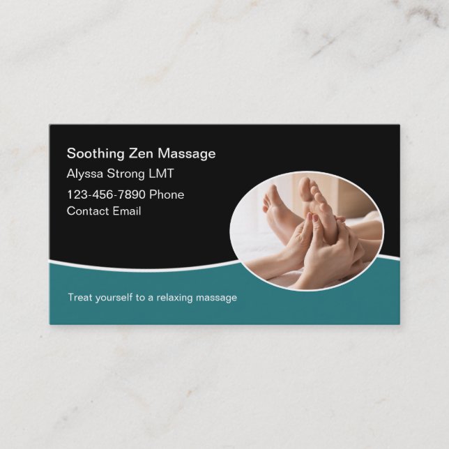 Fußmassage Therapeut Business Cards Visitenkarte (Vorderseite)