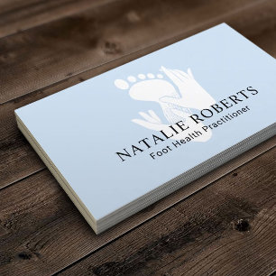 Fußmassage Therapeut Podiatrist Baby Blue Wellness Visitenkarte