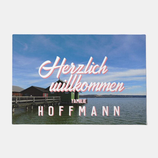 Fußmatte mit Ihrem Foto und personalisiertem Text (Vorderseite)