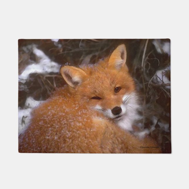 Fußmatte "roten Fox" (Vorderseite)