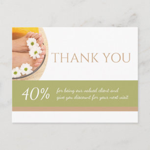 Fußpflege Nagelstudio Spa Salon Danke Gutschein Postkarte