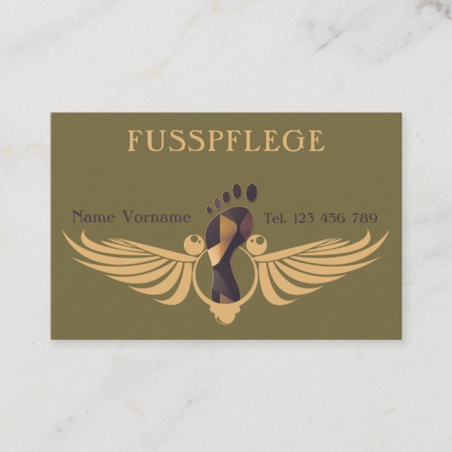 Fusspflege Podologe Visitenkarte (Vorderseite)