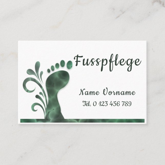 Fusspflege - Podologe Visitenkarte (Vorderseite)