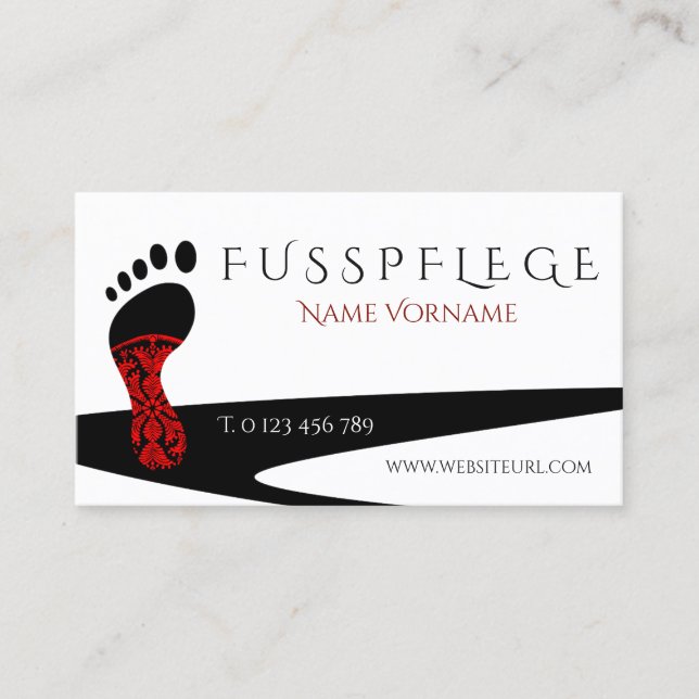 fusspflege visitenkarte (Vorderseite)