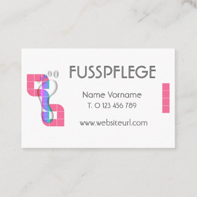 fusspflege visitenkarte (Vorderseite)