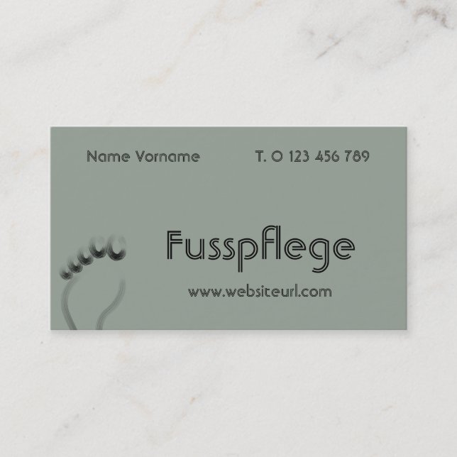 fusspflege visitenkarte (Vorderseite)