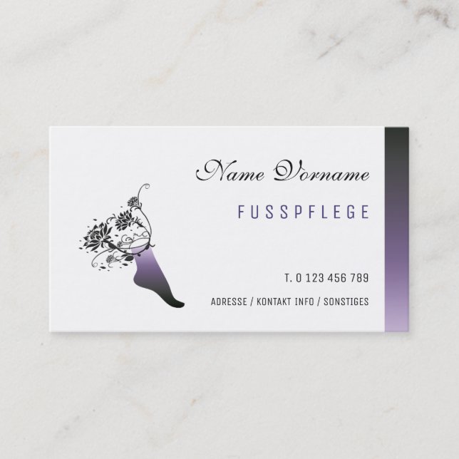 fusspflege visitenkarte (Vorderseite)