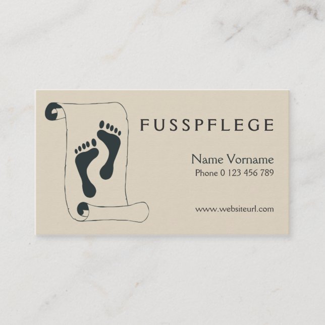 fusspflege visitenkarte (Vorderseite)