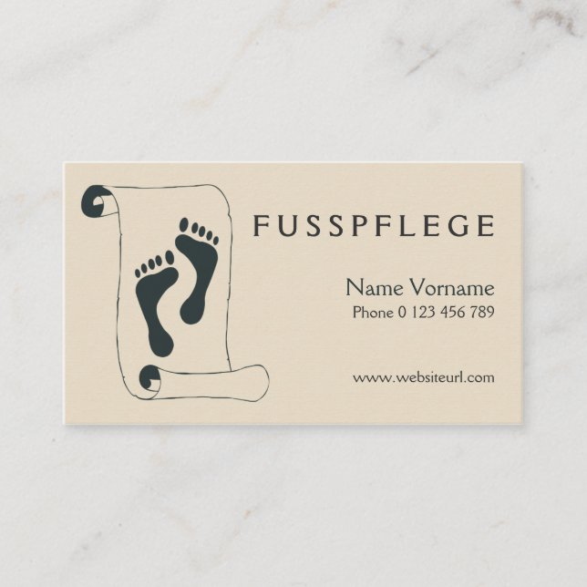 fusspflege visitenkarte (Vorderseite)