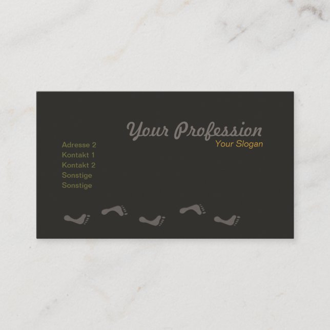 Fußpflege Visitenkarte (Vorderseite)