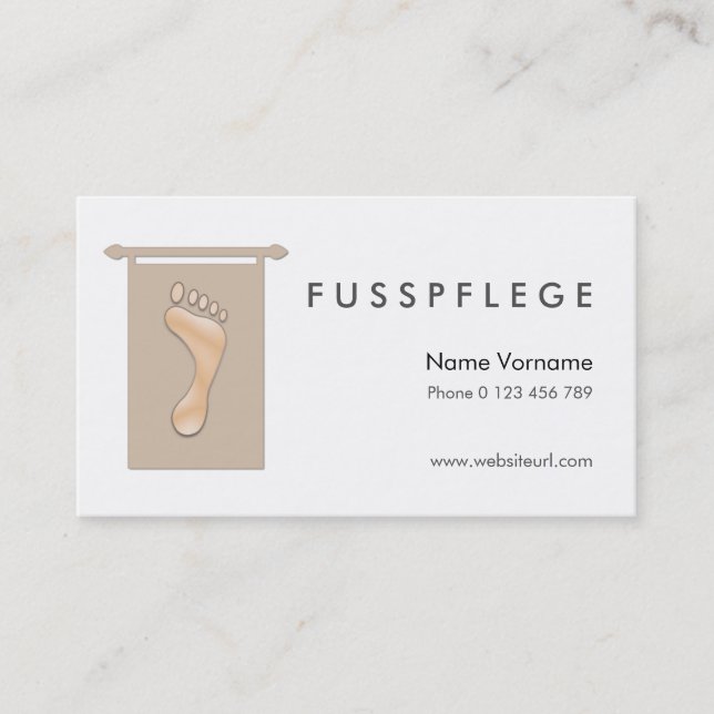 fusspflege visitenkarte (Vorderseite)