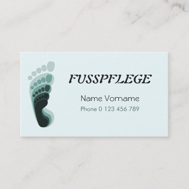 fusspflege visitenkarte (Vorderseite)