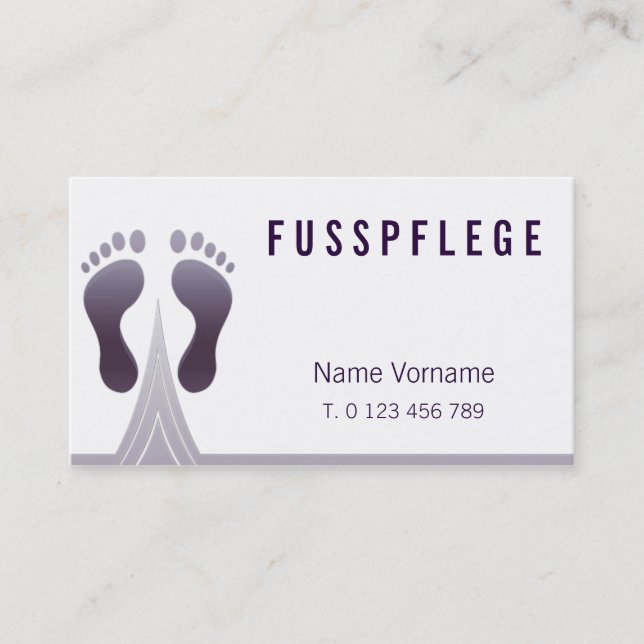 fußpflege visitenkarte (Vorderseite)
