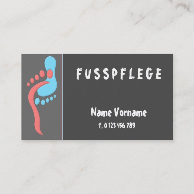 fußpflege visitenkarte (Vorderseite)
