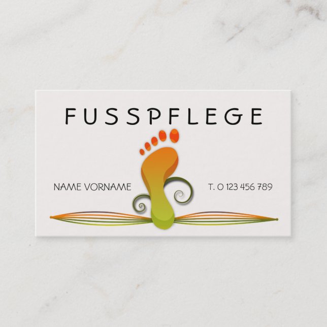 fusspflege visitenkarte (Vorderseite)