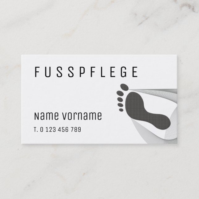 fußpflege visitenkarte (Vorderseite)