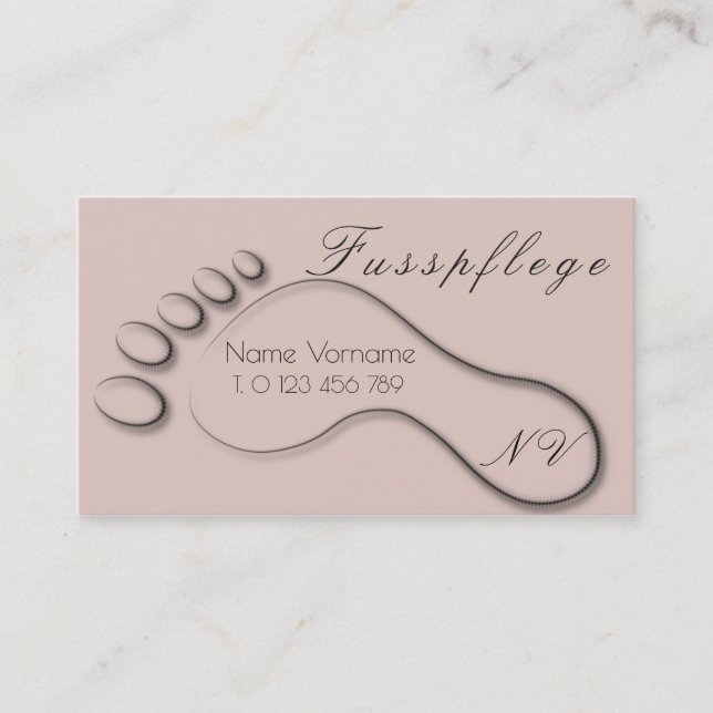 fusspflege visitenkarte (Vorderseite)