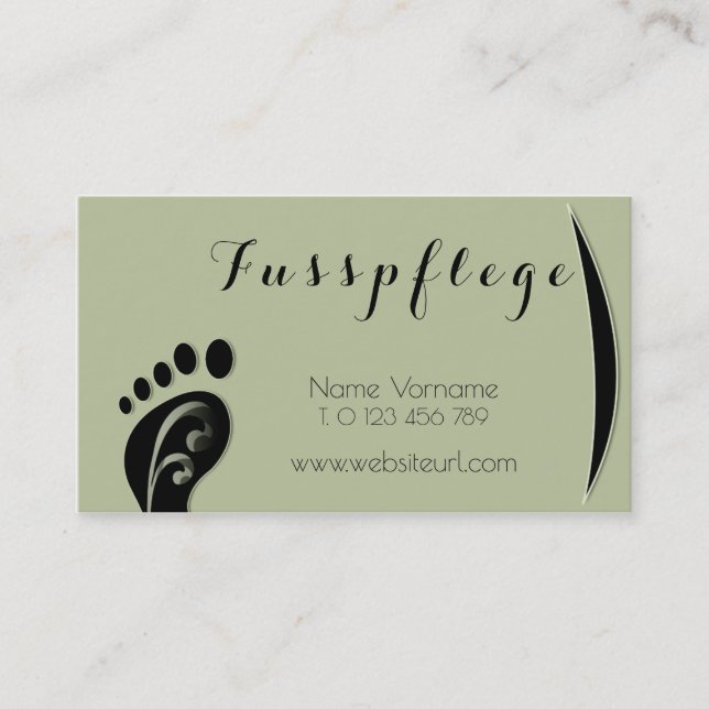 fusspflege visitenkarte (Vorderseite)