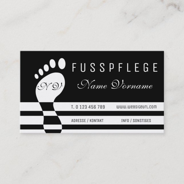 fusspflege visitenkarte (Vorderseite)