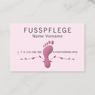 Fusspflege Visitenkarte