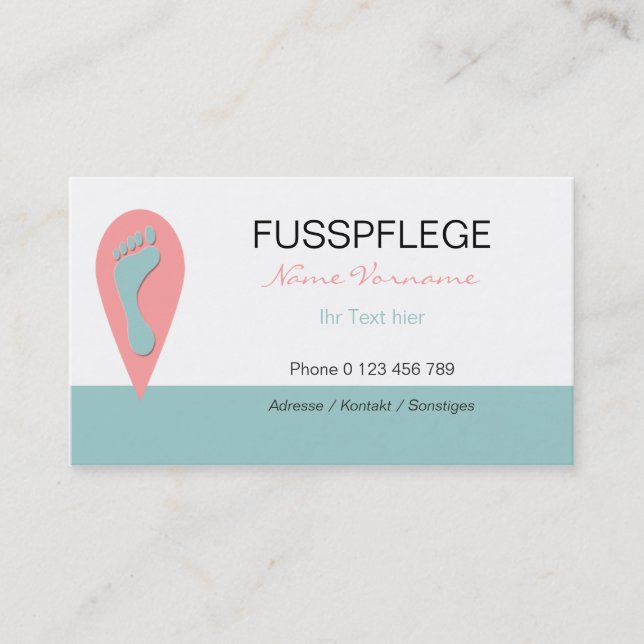 fusspflege visitenkarte (Vorderseite)