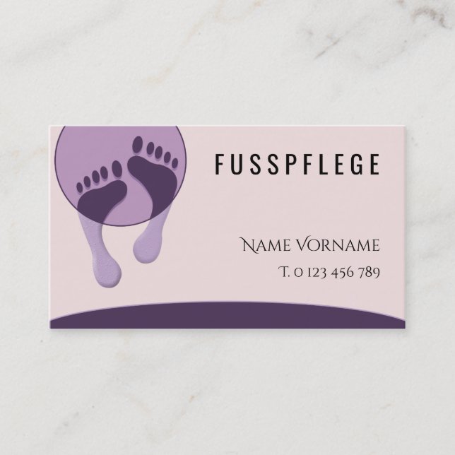 fußpflege visitenkarte (Vorderseite)