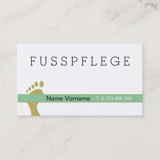 fusspflege visitenkarte (Vorderseite)