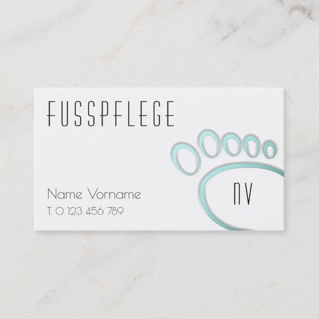 fusspflege visitenkarte (Vorderseite)