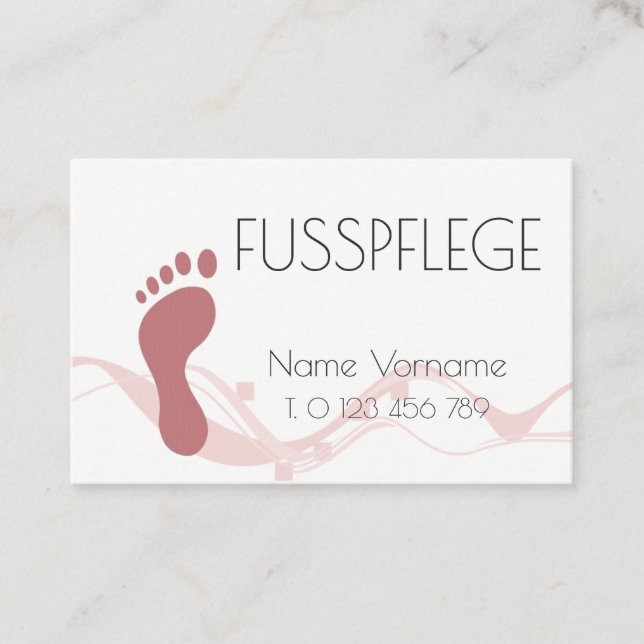 fusspflege visitenkarte (Vorderseite)