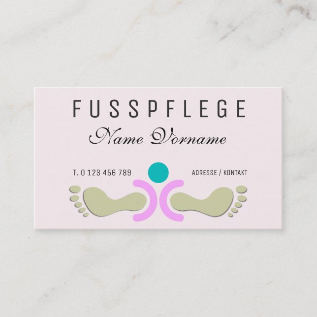 fusspflege visitenkarte (Vorderseite)